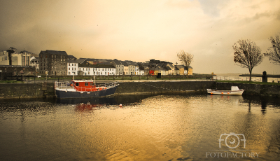 Boat and Houses at Claddagh, Galway City