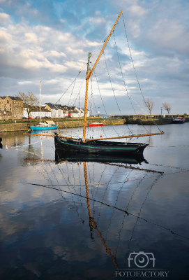Galway hooker at Claddagh in Galway city, Ireland 