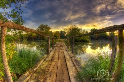 Old wooden bridge