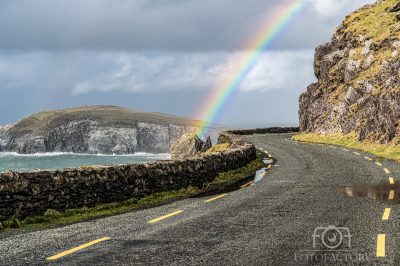 Raibow over Slea Head  road