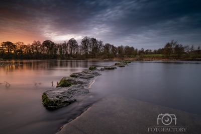 River Shannon Stepping Stones at Sunset