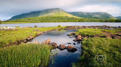 Scenic Lough Inagh Lake in Connemara National Park