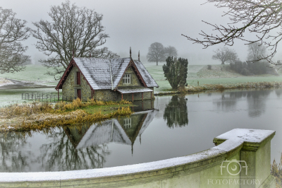 Snowy Boathouse