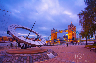 Sundial and Tower Bridge