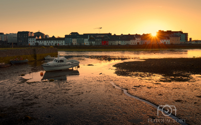 Sunrise at Claddagh in Galway city, Ireland 