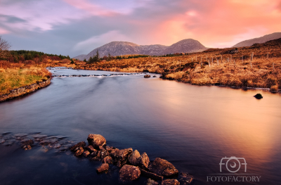 Sunrise at Derryclare natural reserve 