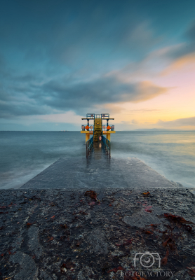 Sunset at Blackrock diving tower 